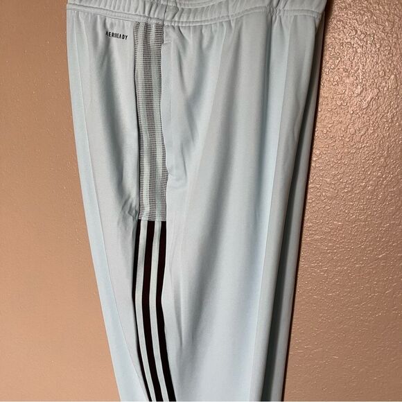 adidas Light Blue Tiro 21Trackpant with Purple/Brown Stripes & Ankle Zip Size 3X - Picture 5 of 13